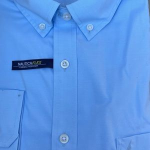 Nautica Flex Mens Dress Shirt, short sleeve, xxl
